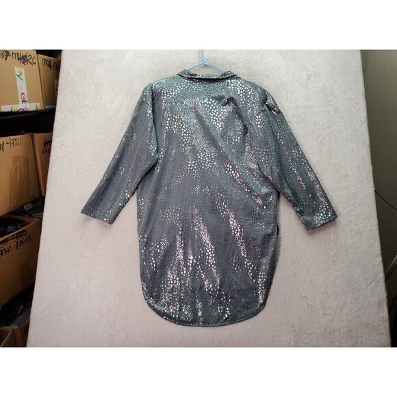 Vintage Ste Jan Marie Blazer Women's S Silver Metallic Snake Print Shoulder Pads - Picture 2 of 10